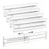 4er Set Verstellbarer Schubladenorganizer, Trenner
