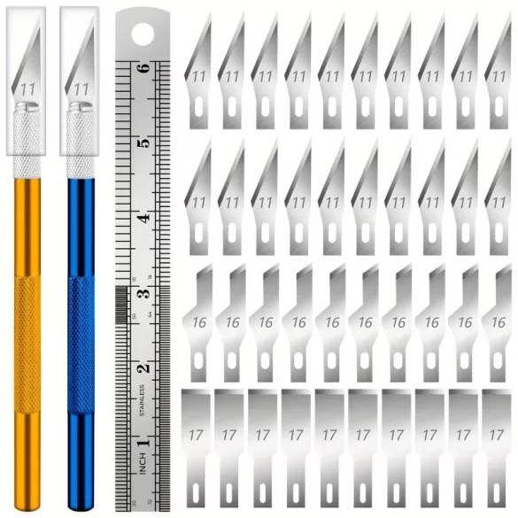 Präzisions-Handwerksmesserset, 40 Ersatzklingen