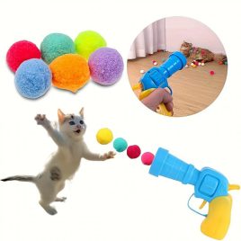 Interaktives Plüschball-Katapultspiel für Katzen