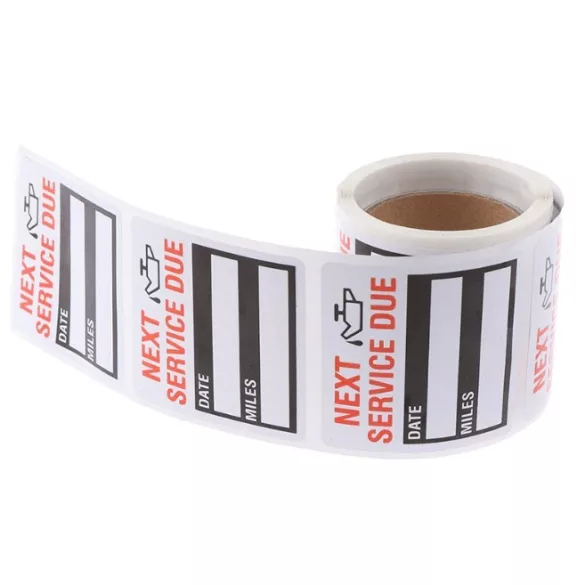 Ölwechsel-Erinnerungsaufkleber