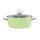 Grüner Elite emaillierter Topf 26 cm + Glasdeckel