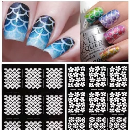 Nagel Dekorationsschablonen Sticker