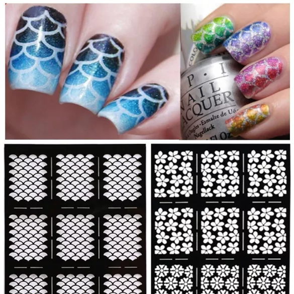 Nagel Dekorationsschablonen Sticker