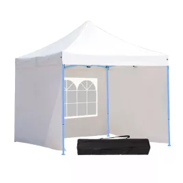   Faltbarer Gartenpavillon, 3 Wände und Tragetasche 2,9x2,9 m, weiß