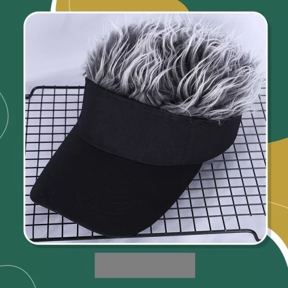 Sonnenblende mit Perücke