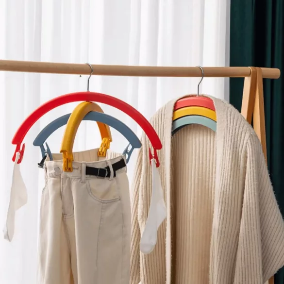 3-in-1, multifunktionaler Regenbogen-Kleiderbügel