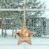 Weihnachtsstern, Holz Fenster- und Türdekoration