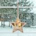 Weihnachtsstern, Holz Fenster- und Türdekoration