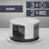 Versteckter Verteiler mit 3 Steckdosen und 2 USB-Anschlüssen