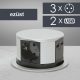 Versteckter Verteiler mit 3 Steckdosen und 2 USB-Anschlüssen
