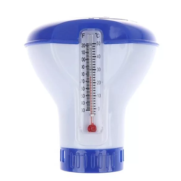 Schwimmender Chlortablettenspender - mit Thermometer