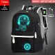 Leuchtender USB-Lade-Rucksack