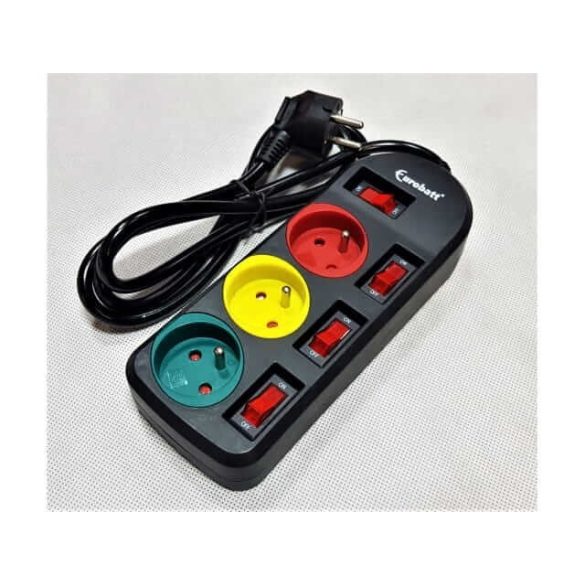 3-fach Verteiler mit separaten Schaltern (1,5 Meter)