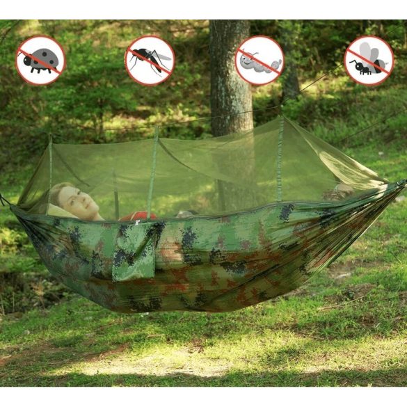 Tarnmuster Hängematte mit Moskitonetz