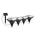 LED-Solarleuchte - Hundepfoten, steckbar, schwarz - 360 cm