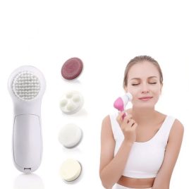 Elektrischer Gesichtsreiniger mit 5 Köpfen und 2 Stufen