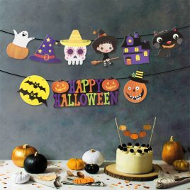 Halloween-Papiergirlande - verschiedene Motive - 3,5 m
