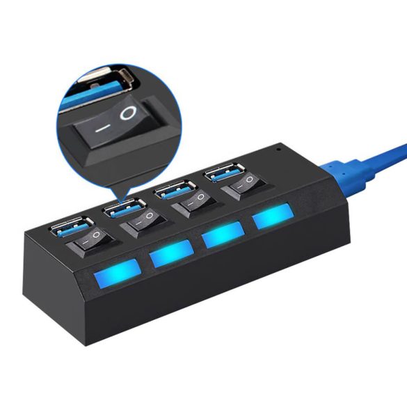 4-Port-USB-Hub mit Schaltern