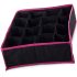 16-Fächer Schubladenorganizer (schwarz-rosa)
