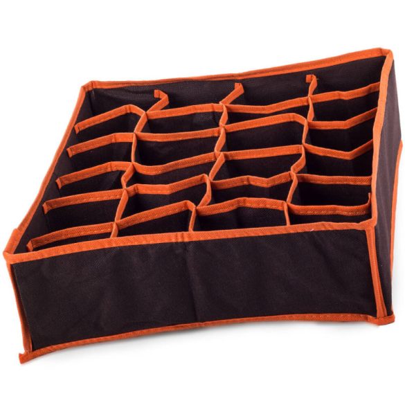 24-Fach Schubladenorganizer (braun-orange)