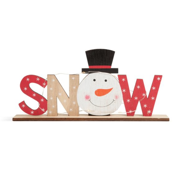 Holz-Weihnachts-LED-Regaldekoration