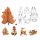 Weihnachtsplätzchen-Ausstechform 3D - Tannenbaum, Schneemann (8-teiliges Set)