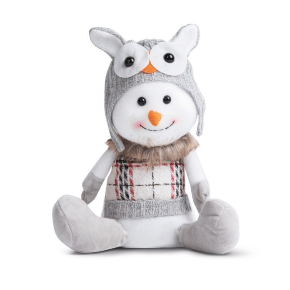 Niedlicher sitzender Schneemann Weihnachtsdeko