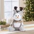 Niedlicher sitzender Schneemann Weihnachtsdeko