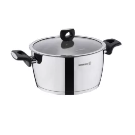 Nora-Inox Kochtopf mit Glasdeckel (24 × 13 cm)