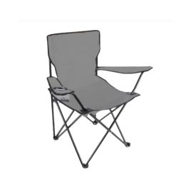 Grauer klappbarer Gartenstuhl, Angelstuhl