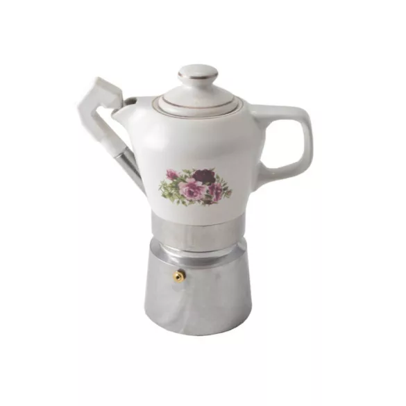 Szarvasi - Porzellan-Kaffeemaschine für 2-4 Personen mit Rosenmuster
