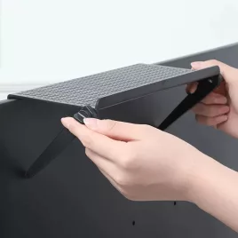 Verstellbares Kunststoffregal für TV und Monitor