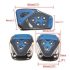 3-teiliges Pedalabdeckung-Set fürs Auto - Schwarz-Blau