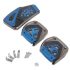 3-teiliges Pedalabdeckung-Set fürs Auto - Schwarz-Blau