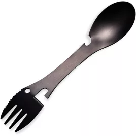  Reisebesteck - 5-in-1 (Löffel, Gabel, Messer, Dosenöffner, Flaschenöffner)