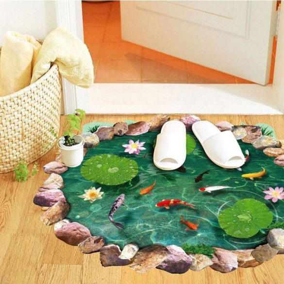 Bodenaufkleber, selbstklebender Bodenaufkleber (Teichmotiv)
