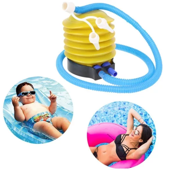 Fußpumpe zum Aufblasen von Schwimmringen, Strandbällen, Luftmatratzen usw.