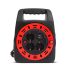 Delight Kabeltrommel mit Kunststoffhalter - 3 x 1,5 mm² + 2 x USB - 15 m