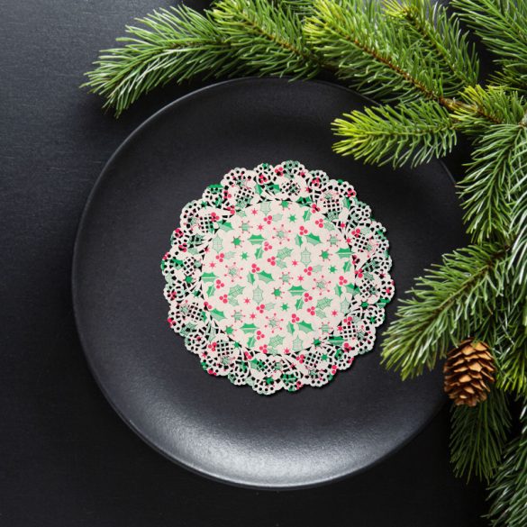 Family Weihnachtlicher, Papier-Telleruntersetzer - 26,5 cm - 10 Stk./Packung