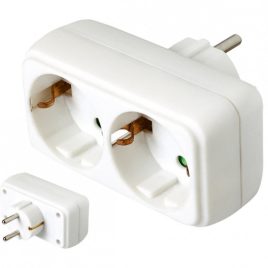 Netzwerkverteiler, 2 geerdete Steckdosen