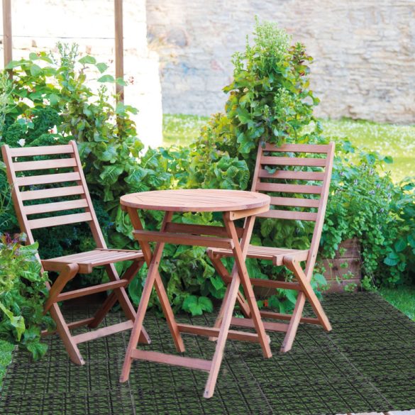 Garden of Eden Gartenfliese - Kunststoffgitter - Schwarz - 29 x 29 x 1,5 cm - 4 Stk./Packung