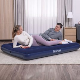   Bestway Aufblasbare Matratze - Einzel, Velours - Blau - 191 x 137 x 22 cm