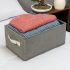 Bewello Stoff Aufbewahrungsbox - 38,5 x 24 x 16,5 cm - grau