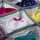 Bewello Stoff-Aufbewahrungsbox - 32 x 32 x 12 cm - 8 Taschen - Grau