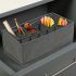 Bewello Stoff-Aufbewahrungsbox - 32 x 16 x 11 cm - 12 Taschen - Grau