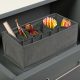 Bewello Stoff-Aufbewahrungsbox - 32 x 16 x 11 cm - 12 Taschen - Grau