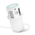 Delight Versteckter Verteiler - 4-fach + kabelloses Laden + 2xUSB + 2xType-C - weiß