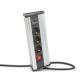 Delight Eckverteiler - mit Schalter - 3 x 250V, 16A - 2 x USB, 2,1A - Aluminiumgehäuse