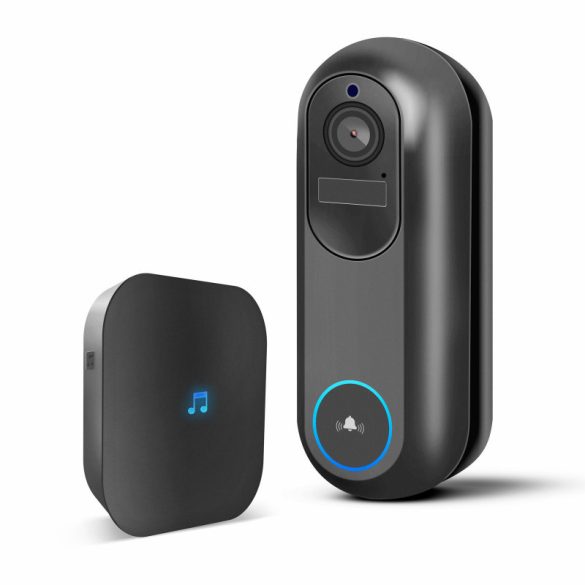 Delight Smart Wi-Fi Video-Türsprechanlage - Akku, 12V - MicroSD, FHD, PIR - Schwarz