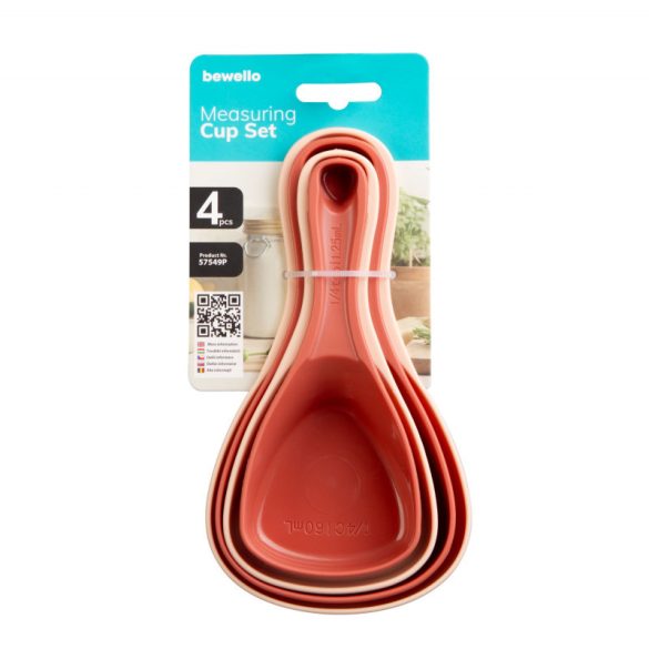 Bewello Messlöffel-Set - Kunststoff - 17 x 9,3 x 6 cm - 4 Stk./Packung